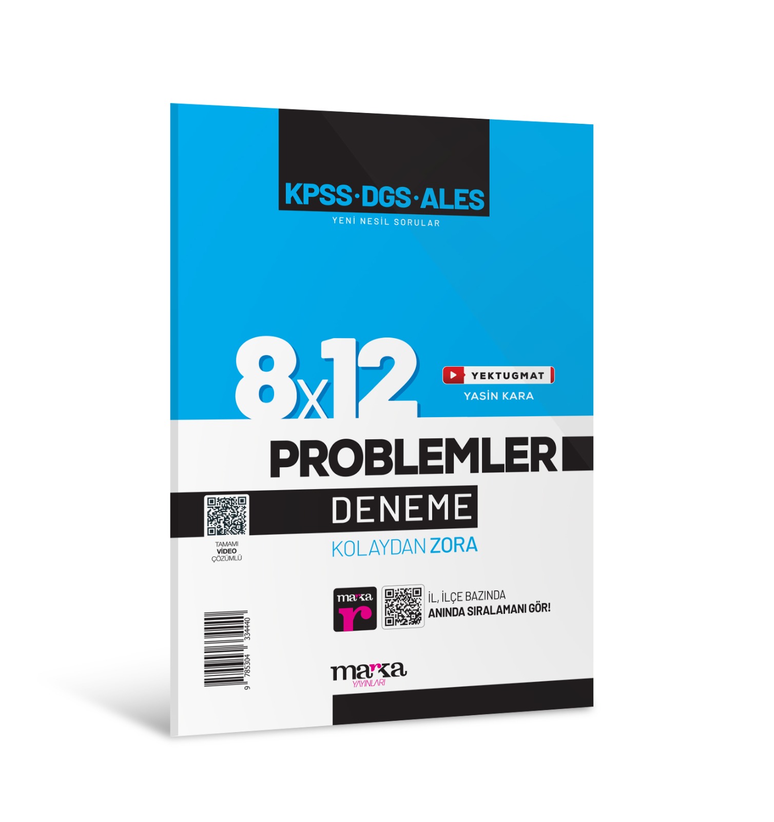 2025 KPSS-DGS-ALES Yeni Nesil 8x12 Tamamı Video Çözümlü Problemler Deneme Marka Yayınları